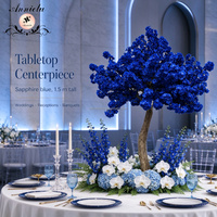 Centre de table ANNIELU en forme d'arbre de cerisier bleu royal, 150 cm, tronc en fibre de verre, pour mariage, fête, décoration d'événements en intérieur