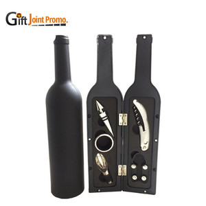 Biểu Tượng Tùy Chỉnh 5 Pieces <span class=keywords><strong>Wine</strong></span> Chai Hình Rượu Vang Opener Đặt Phụ Kiện Rượu Vang Bộ Quà Tặng - Product Image 2