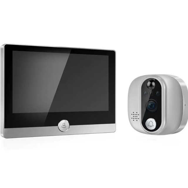 Factory Wholesale 4.3-Inch Ips Screen Wifi Doorbell Wifi Digital Remote Viewing Two Way Audio Cateye Door Viewer