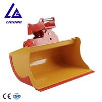 Godet hydraulique inclinable de 1400 mm pour excavatrice de 5 à 10 tonnes, certifié CE ISO, directement de l'usine