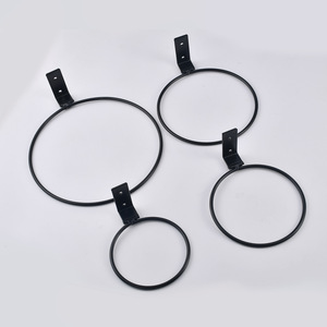 Support mural pour pot de fleurs, rond, noir, support de rangement suspendu, 4, 6, 8 pouces, design minimaliste - Product Image 3