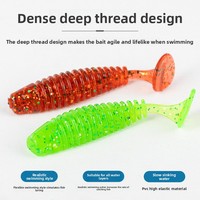 Leurre souple en forme de queue de requin, pack de 20 pièces, odeur de poisson, micro-particules filetées, petit acier inoxydable sans hameçons, pour la pêche au bar