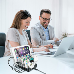 Station de charge pour plusieurs appareils, station de charge <span class=keywords><strong>multiple</strong></span> 60W avec 6 ports USB Organisateur multi-<span class=keywords><strong>chargeur</strong></span> rapide pour iPhone - Product Image 5