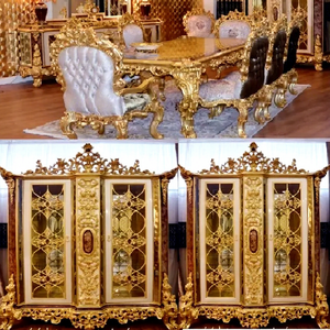 10 Últimos Diseños de Muebles de Comedor de Lujo, Mueble Vitrina para Vajilla, Estilo Moderno, Madera de Teca, Duradero, Vitrina de Vidrio - Product Image 1