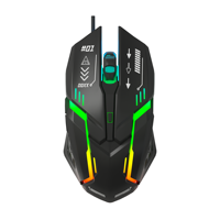 Souris de jeu ergonomique 7 couleurs RVB respirant lumière LED Souris d'ordinateur filaire USB universelle originale pour PC portable