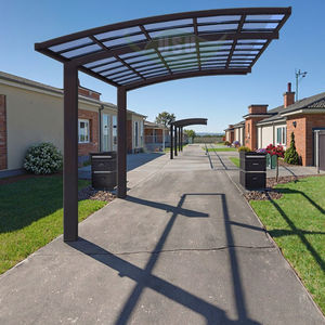 Cadre en <span class=keywords><strong>bois</strong></span> en acier de matériau étanche pour abri d'auto de luxe de haute qualité pour les auvents de couverture de voiture de jardin extérieur - Product Image 5