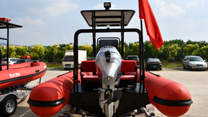 Nuevo estilo, barco deportivo de aluminio de 5,8 M, bote de costilla inflable de <span class=keywords><strong>rescate</strong></span> de dragón marino con motor fuera de borda para buzo, longitud total de 19 pies - Product Image 4