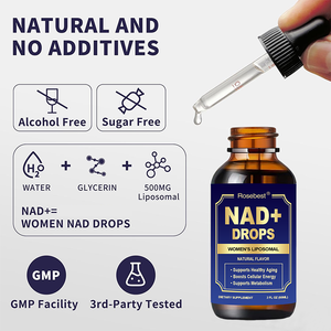 Complément <span class=keywords><strong>Liquide</strong></span> Liposomal Sans Sucre pour Femmes, Marque Privée OEM, 500mg, Stimule le NAD+ et Améliore la Santé de la Peau <span class=keywords><strong>Anti</strong></span>-Âge, Antioxydant - Product Image 4
