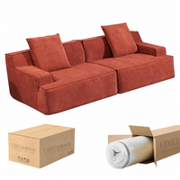 Modernes Zeitgenössisches Quadratisches Modulares Stoff-Sofa-Set Sektionales Wohnzimmer Hotel-Lobby Empfangsbereich Sitzgruppe