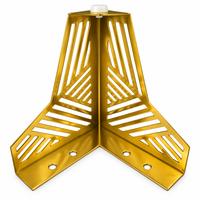 Vente en gros usine : Pieds de meuble en fer de haute qualité, durables, personnalisables, en forme de L, à rayures, pour lits, canapés, armoires et tables
