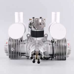 Motor DLE120, Modelo DLE 120, Dos Cilindros, Dos Tiempos, Escape Lateral, Refrigeración por Aire Natural, Arranque Manual, Cilindrada de 120cc, DLE - Product Image 1