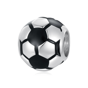 Amuleto de Balón de Fútbol Plateado en Aleación de Zinc, Joyería Deportiva Casual Unisex, Regalo - Product Image 1