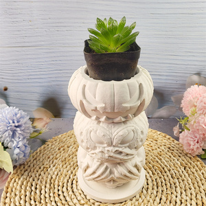 Moldes de fundición de resina hechos a mano para adornos decorativos DIY estilo Ins moldes de portavelas de calabaza de silicona W0235 - Product Image 2