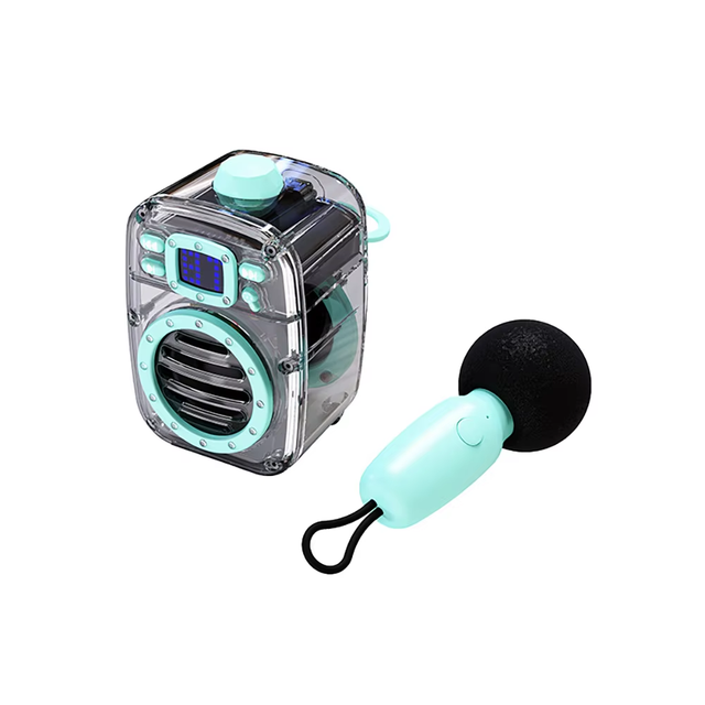 8W Kids Karaoke Speaker with Wireless Microphone RGB LED Bluetooth 5.3 IPX4 Waterproof for Singing & Entertainment