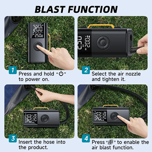 6 <strong>in</strong> 1 Wireless Portable Power Bank 10000mAh Handle Multi Availability Power Bank Jump <strong>Starter</strong> With Tire Inflator Blower - Product Image 4