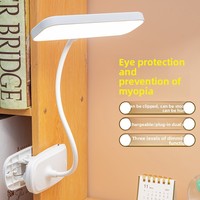 Lampe de bureau LED à clipser, protection des yeux, protection de la vision des enfants, rechargeable, commande tactile, CRI élevé 80-89, moderne et minimaliste