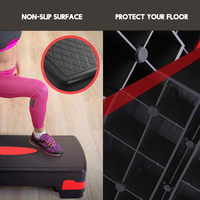 Plataforma de Ejercicio Aeróbico Ajustable de 3 Niveles, Tabla de Ejercicio, Stepper Aeróbico