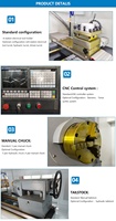 Tour CNC intelligent, mandrin hydraulique CNC, machine de tournage CNC pour métaux CK6150