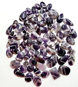 高品质DIY饰品配件天然紫色雪佛龙紫水晶刻面切割混形宽松正品宝石待售来样定做