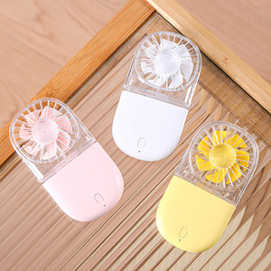 Portable Handheld <b>Foldable</b> Fan USB Rechargeable 2W DC Motor Button Control Pocket <b>Desk</b> Wearable Cooling Fan - Product Image 1