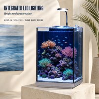 Aquarium marin à faible entretien avec filtre biologique intégré pour poissons d'eau douce et de récif, commandes personnalisées en gros