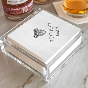 <span class=keywords><strong>Tovaglioli</strong></span> per Cocktail con Animali Domestici, Moderni e Popolari per Matrimoni e Ricevimenti Natalizi, Illustrazioni Personalizzate <span class=keywords><strong>di</strong></span> Cani e Gatti - Product Image 6