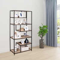 K & B attraktiver Look 6 Tier kreatives Bücherregal Metallrahmen großes Bücherregal für Wohnzimmer