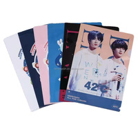 Carpeta de Archivo Transparente en Forma de L con Diseño Personalizado de Anime Kpop, Carpeta de Plástico PP A4 para Documentos, Presentaciones Escolares y Publicidad