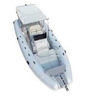 Bateau pneumatique de luxe en fibre de verre de 8,6 m, Hypalon, 28 pieds, yacht sportif avec coque en V profond pour la mer et les activités de plein air
