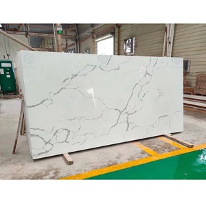 Đá Thạch Anh Đá Cẩm Thạch Nhân Tạo Bàn Trang Điểm Mặt Bàn Nhà Bếp Màu Trắng Với Mặt Bàn Thạch Anh Tĩnh Mạch Màu Đen Tấm Mặt Bàn - Product Image 5