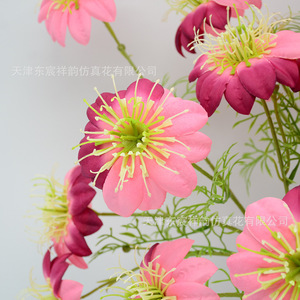 Fleurs artificielles en soie de clématite Dongchen Crafts, 30cm-100cm, tige unique, fleurs pour vase, style européen, décoration pour la maison et les mariages - Product Image 2