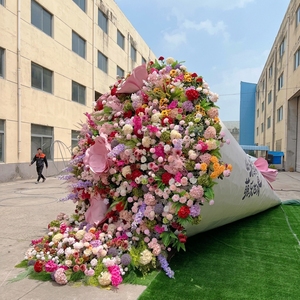 Sculpture de pot de fleurs géant personnalisé, décoration florale surdimensionnée pour jardin, parc, parc à thème - Product Image 3