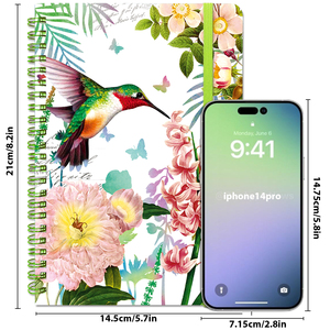 Commercio all'ingrosso In magazzino fiore <span class=keywords><strong>4</strong></span> Pack <span class=keywords><strong>a</strong></span> spirale Notebook A5 <span class=keywords><strong>a</strong></span> spirale foderato quaderno A5 diario per la scrittura - Product Image 2