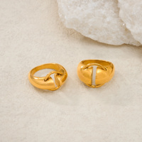 Nouvelle bague cercle lèvre au design bohème nordique Dazan 2027, tendance, en acier inoxydable plaqué or PVD 18 carats, bijoux de créateur pour femme, style vacances