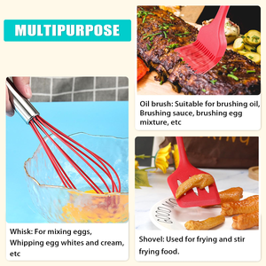Customized Logo 5 Pcs Heat Resistant <b>Silicone</b> Kitchen Baking Spatula Set OEM ODM Non Stick Cooking <b>Tools</b> - Product Image 5