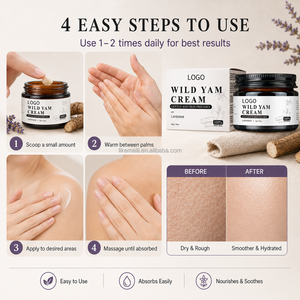 Crème <span class=keywords><strong>Visage</strong></span> Hydratante Intense à la Racine de Yam Sauvage pour Femmes, Formule Naturelle OEM Contre les Bouffées de Chaleur, Équilibre Hormonal, Soins de la Peau - Product Image 6