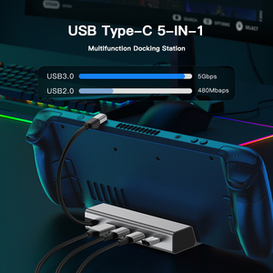 Station d'accueil pour console <span class=keywords><strong>Steam</strong></span> <span class=keywords><strong>Deck</strong></span> avec <span class=keywords><strong>interface</strong></span> USB 3.0, 64 Go, 512 Go, en stock - Product Image 3