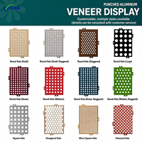 Panneaux muraux décoratifs en métal perforé à haute absorption acoustique, revêtement en aluminium ignifuge, murs-rideaux personnalisés