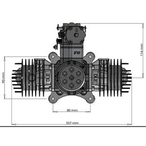 Dle 220CC 222 4 Xi Lanh động cơ xăng W/điện tử lgniton Muffler cho RC các bộ phận máy bay - Product Image 5