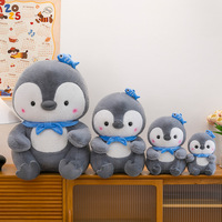 Coussin de canapé en peluche pingouin mignon en gros avec rembourrage en coton PP, matière vison européen, accessoires de décoration intérieure unisexe