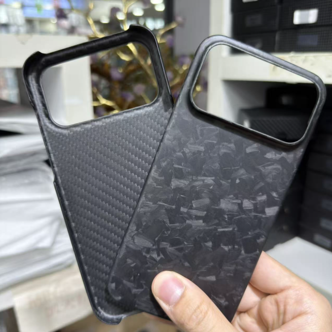 Black forged carbon fiber matte(open camera)
