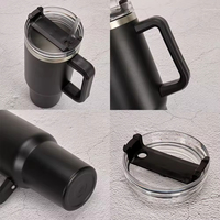 Bouteille d'Eau Isotherme Sous Vide à Double Paroi de 30 oz Conçue sur Mesure, Mug de Voyage de 40 oz « Cartoon Stitches » pour Camping Adultes et Café Gobelet Isotherme