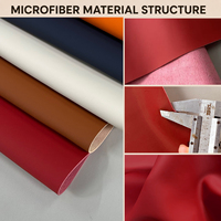 Cuir PU en microfibre de 1,2 mm, grain fin, respectueux de la peau, imperméable, coupe-vent, mat, premium, résistant à l'abrasion, élastique, écologique