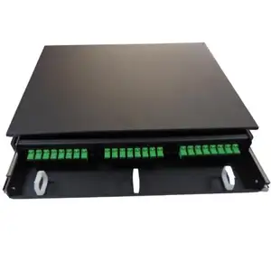 24-48 Cores LGX Rack Mounted Fiber Optic Patch Panel ODF 24 Ports Optical Fiber Enclosure