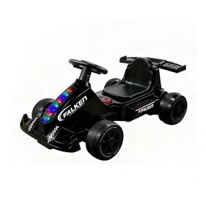 รถยนต์เด็กเล่นพร้อมไฟและเสียงเพลง ระบบขับเคลื่อนด้วยเท้า สีดำ แบตเตอรี่ 6V4Ah รุ่นออกแบบมาเพื่อการใช้งานที่ยาวนาน - Product Image 1