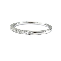 Prix d'usine Hong Kong – Ensemble de bijoux fins classiques en or blanc massif 18 carats avec diamants véritables pour couple, alliance de mariage, fête, anniversaire