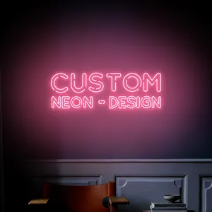 Entrega rápida personalizado neón Led luz nombre Logo Sign No Moq Dropshipping letrero de neón personalizado para fiesta en casa decoración de la boda