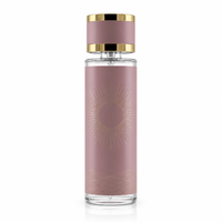Flacon de parfum vide en verre de 250 ml, noir mat, cylindrique avec bouchon argenté, style arabe, flacon de luxe rechargeable en gros