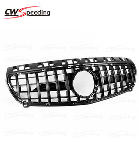 Parrilla Delantera de ABS Estilo GT (Negra) para <span class=keywords><strong>MERCEDES</strong></span> BENZ Clase A W176 <span class=keywords><strong>A180</strong></span> A200 A250 A260 AMG A45 2013-2015 - Product Image 2