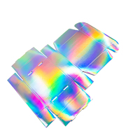 Luxuriöse Farbige Quadratische Geschenkverpackung Regenbogen-Versandtaschen Modernes Neuartiges Design Flache Wellpappe Matt Laminiert mit Prägung